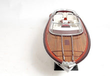 Load image into Gallery viewer, Hand Painted Riva Rivarama Luxury Yacht Exclusive Edition Model Boat - Black / White
