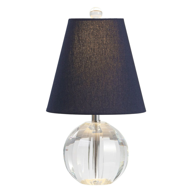 Novelty Table Lamp With Globe Shade - Navy Blue / Clear