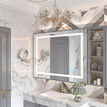 Load image into Gallery viewer, 3000-6000K LED Bathroom Mirror With Lights, Anti-Fog Dimmable Lighted Wall Mounted Vanity Mirror Master Bath Modern Makeup (Only Mirrors, Not Cabinets) Horizontal &amp; Vertical
