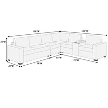 Load image into Gallery viewer, Modern Style L-Shape Sectional Set, USB Ports, Cup Holder
