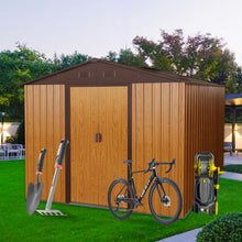 Load image into Gallery viewer, Outdoor Metal Storage Shed With Floor Base
