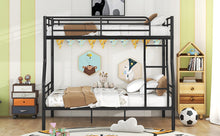 Load image into Gallery viewer, Full XL Over Queen Metal Bunk Bed, Black
