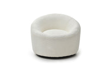 Load image into Gallery viewer, Boucle Swivel Lounge Chair - White
