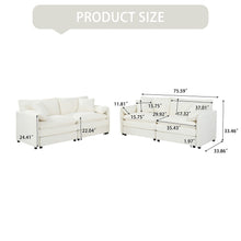 Load image into Gallery viewer, Modern Chenille Oversized Deep Seat Luxury 2 Piece Sofa Set With 4 Pillows
