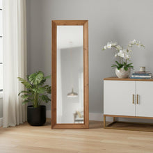 Load image into Gallery viewer, Wood Freestanding Ornate Framed Accent Mirror - Brown
