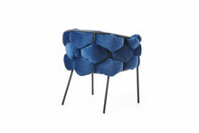 Load image into Gallery viewer, Upholstered Fabric Dining Arm Chair - Blue
