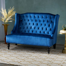 Load image into Gallery viewer, Nurturing - Upholstered Loveseat With Wing Back And Diamond Tufting
