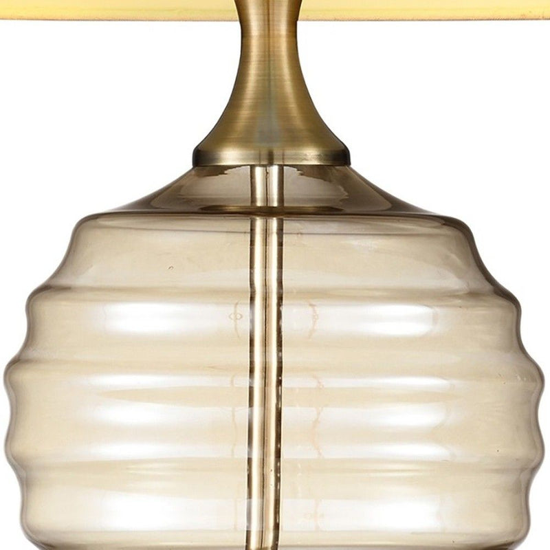 Metal Bedside Table Lamp With Off-White Shade - Off-White