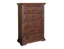 Load image into Gallery viewer, Solid Wood Five Drawer Chest - Chocolate
