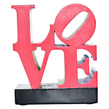 Load image into Gallery viewer, Love Tabletop Sculpture - Red / Blue / Red
