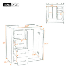 Load image into Gallery viewer, Retro Style Bathroom Vanity With 3 Drawers &amp; Soft-Closing Doors
