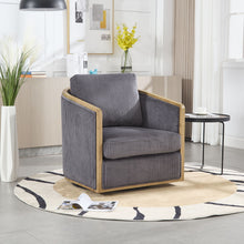 Load image into Gallery viewer, Corduroy Barrel Chair, 360 Degree Swivel
