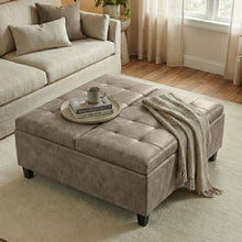 Load image into Gallery viewer, Harrison - Square Coffee Table Ottoman - Brown
