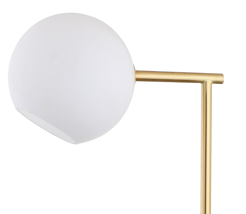 Round Globe Lamp With Globe Shade - Gold