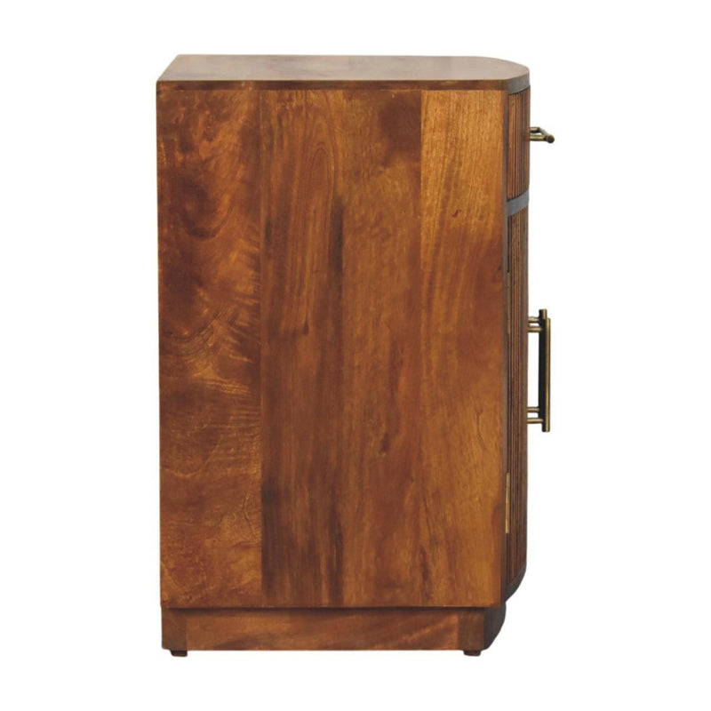 Solid Wood One Drawer Nightstand (755323) - Brown