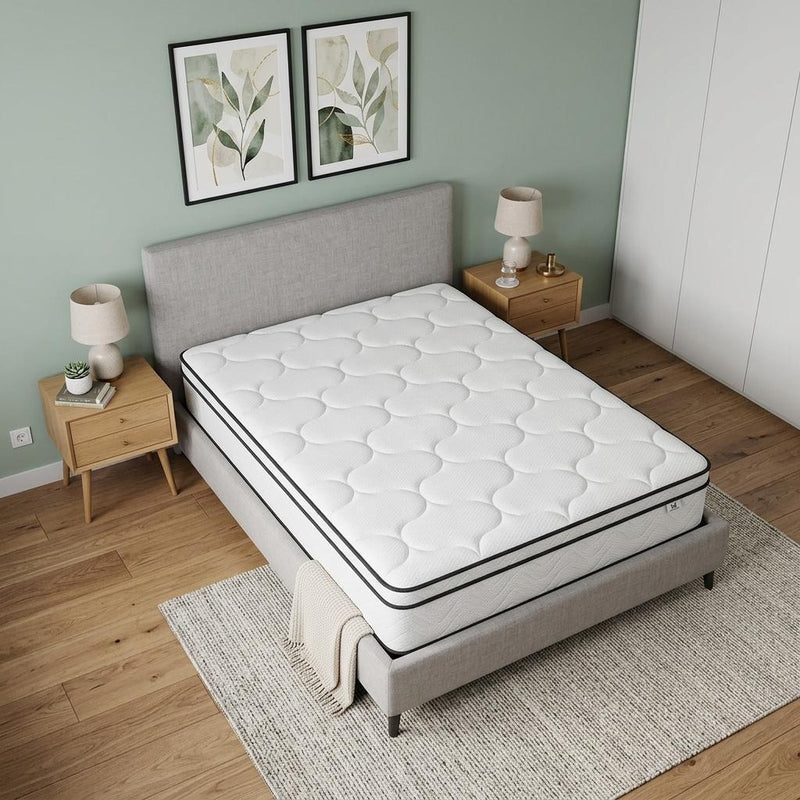 Gel Memory Foam Medium Chevron Hybrid Mattress (751386) - Queen