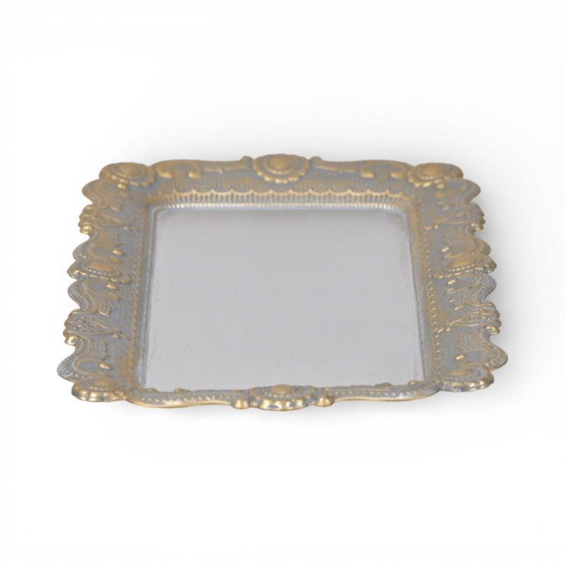 Handmade Trinket Tray - Blue / Gold / Silver