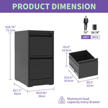 Load image into Gallery viewer, Steel Drawer Vertical File Cabinet With Lock For A4 Legal / Letter Size
