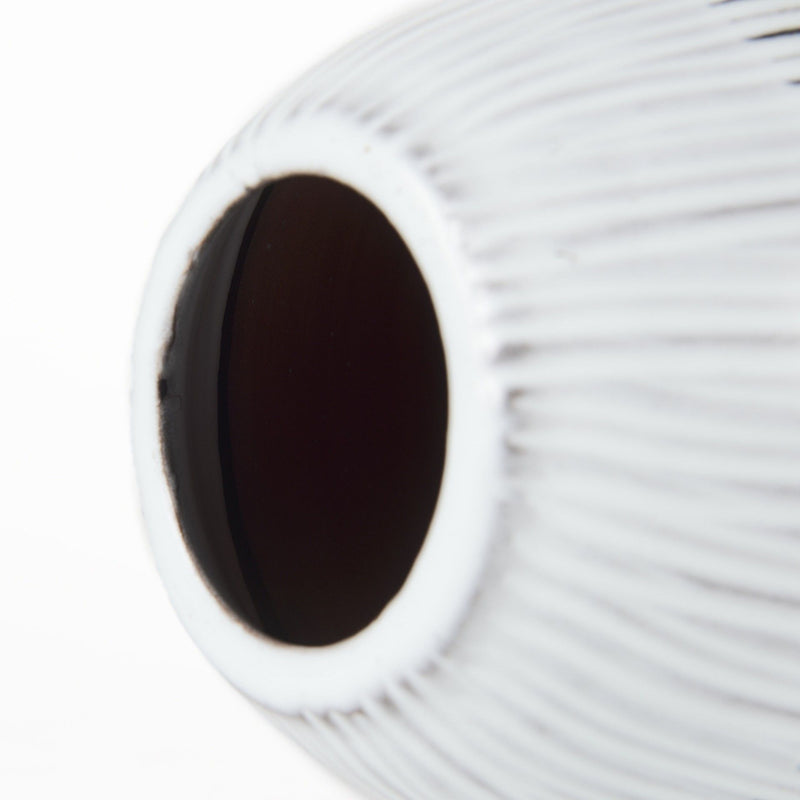Abstract Cylinder Table Vase (397508) - Black / Gray / White