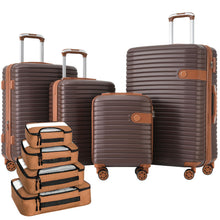 Load image into Gallery viewer, 4 Piece Luggage Suitcase Set, Hard Shell Lightweight Expandable Travel Luggage With 4 Packing Cubes
