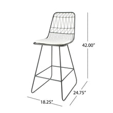 Load image into Gallery viewer, Yearning - Iron Counter Stool With Water Resistant Cushion
