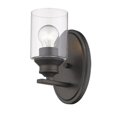 Load image into Gallery viewer, One Light Wall Light With Clear Glass Shade - Bronze
