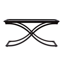 Load image into Gallery viewer, 42" Glass Metal Rectangular Coffee Table - Black
