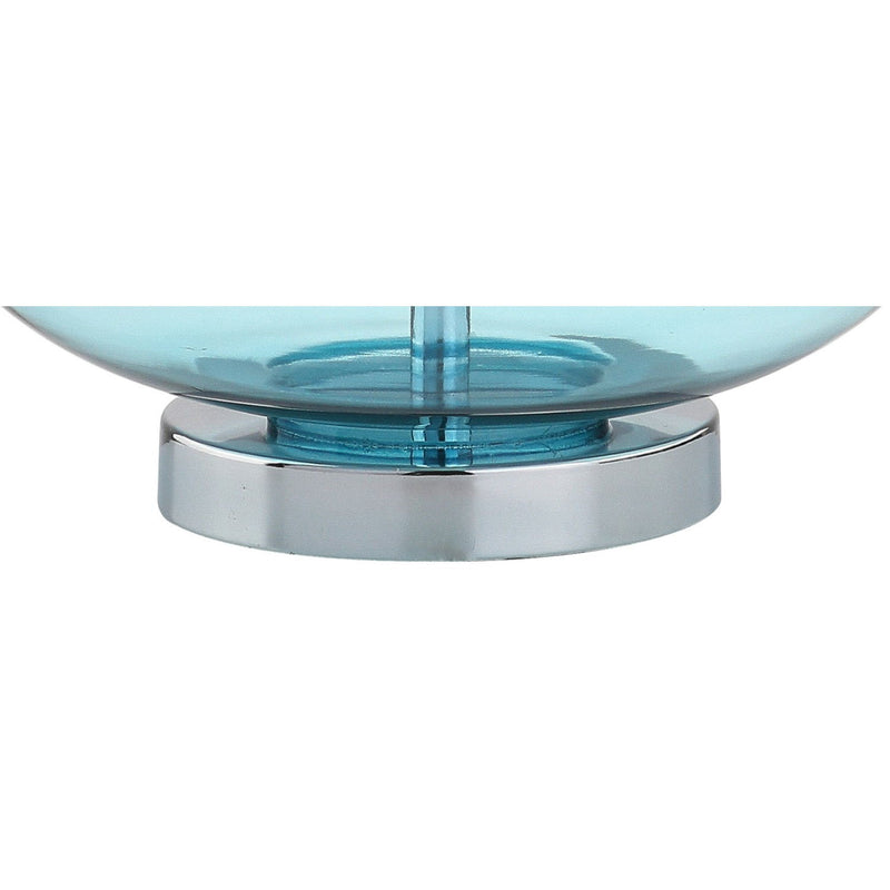 26" Novelty Table Lamps With Drum Shades (Set of 2) - Aqua