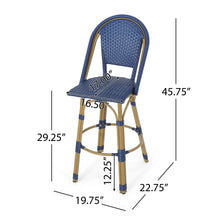 Load image into Gallery viewer, Outdoor Rattan And Aluminum French Barstools (Set of 2)

