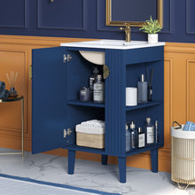 Load image into Gallery viewer, Bathroom Vanity With Sink, Soft-Close Door, Half-Moon Pulls
