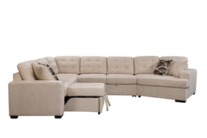 149" Oversized Sectional Modern Large Upholstered U-Shape Sectional Sofa, Extra Wide Chaise Lounge Couch for Home, Bedroom, Apartment, Dorm, Office, Beige