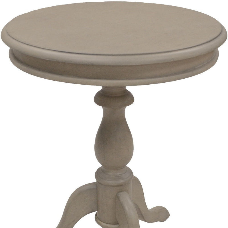 Manufactured Wood Round End Table - Taupe Gray