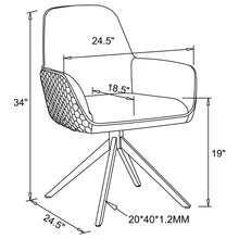 Load image into Gallery viewer, Flare - Arm Side Dining Chair With Tufting - Gray
