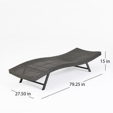Load image into Gallery viewer, Wicker Chaise With Adjustable Reclining Seats (Set of 2) - Gray
