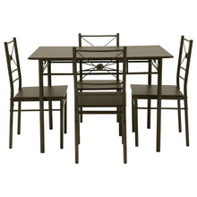 Load image into Gallery viewer, 5 Piece Rectangle Dining Set With Tubing Base
