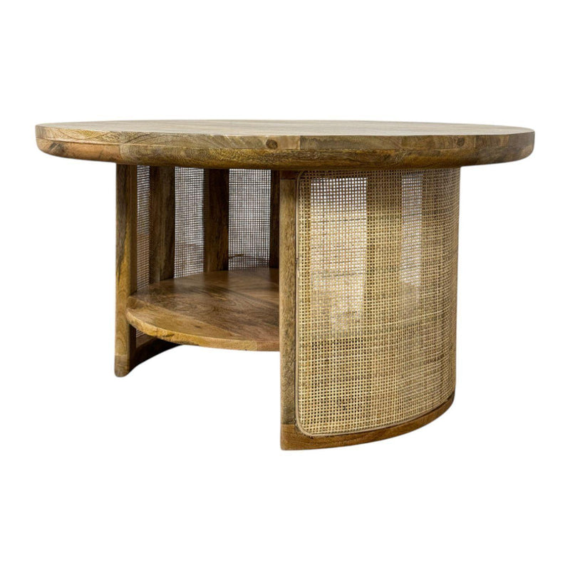 Round Drum Coffee Table (745551) - Natural
