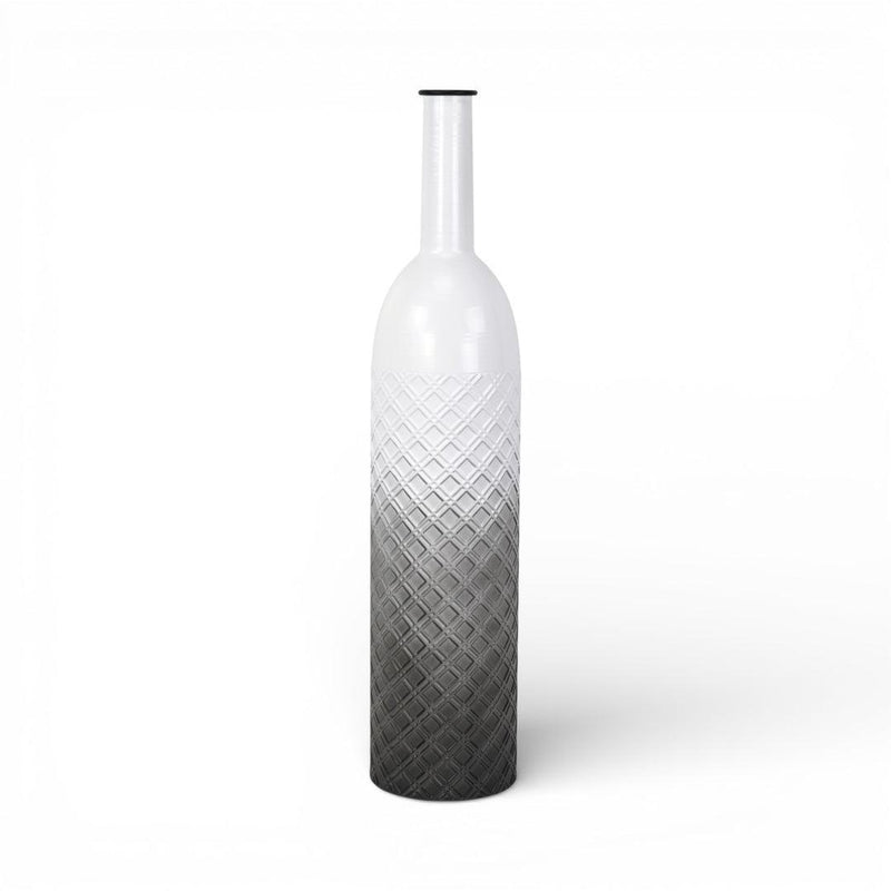 Ombre Cylinder Floor Vase (743363) - White / Gray