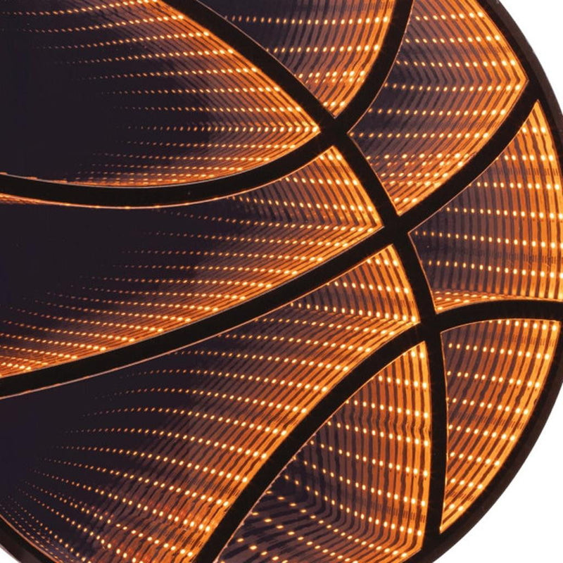 Basketball Tabletop Sign With LED - Black / Orange