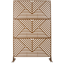 Load image into Gallery viewer, Freestanding Outdoor &amp; Indoor Freestanding Metal Privacy Screen
