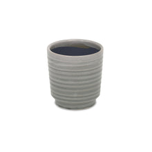 Load image into Gallery viewer, Striped Round Pot Planter (487470) - Gray
