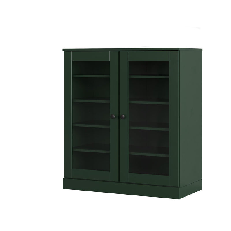 Twenty Pair Solid Woodshoe Storage Cabinet (752337) - Green