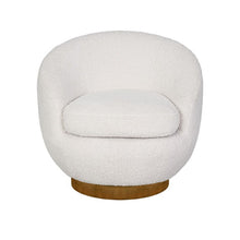 Load image into Gallery viewer, Shearling - Swivel Chair With Base Construction - Cream
