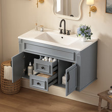 Load image into Gallery viewer, French Simple Style Wall Mounted Bathroom Cabinet With Sink
