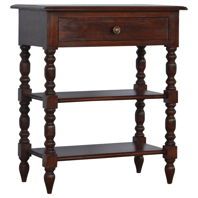 24" Solid Wood Two Drawer Dresser - Brown