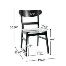 Load image into Gallery viewer, Dining Chairs With Upholstered Seat (Set of 2) - Black / Light Beige
