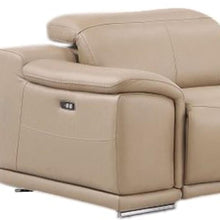 Load image into Gallery viewer, Leather Modular L Shaped 8 Piece Corner Sectional With Console - Beige
