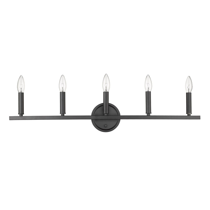 Metal Vanity Flush Mounted Sconce (398442) - Black