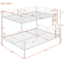 Load image into Gallery viewer, Full XL Over Queen Metal Bunk Bed, White
