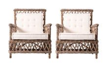 Load image into Gallery viewer, Cross Back Dining Arm Chairs (Set of 2) - Natural
