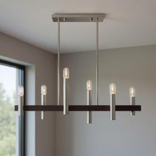 Load image into Gallery viewer, 24" Six-Light Dimmable Chandelier With Shades - Bronze
